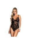 Subblime Teddy Diseño Floral Y Flequitos Negro L/Xl
