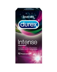 INTENSE preservativos rugosos con lubricante de sensaciones 12 uds 