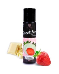 Lubricante Chocolate Blanco y Fresas 60 ml