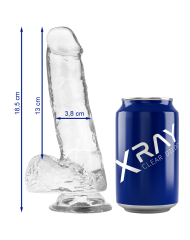 Consolador Transparente de 18.5CM X 3.8CM