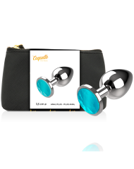 Plug joya de metal BLUE 3.5 X 8CM