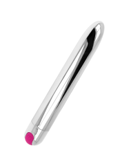 Vibrador recarregável prata 18 cm