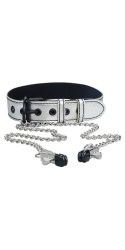 Collar con Cadena y Pinzas para Pezones
