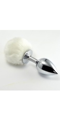 Plug Anal de Metal con Pompón