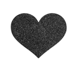 BIJOUX pezoneras adhesivas sexys corazon negro