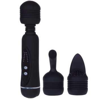 Vibrador Wand con cabezales