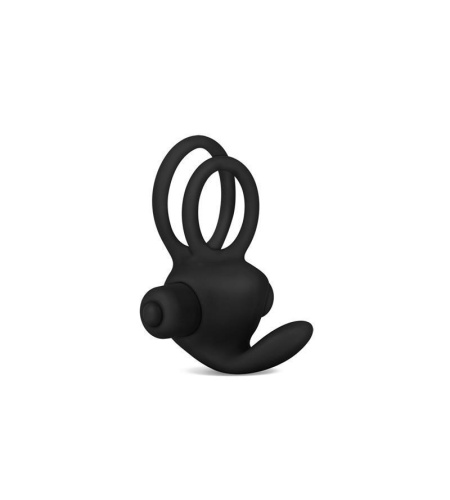 Anillo Vibrador Doble Power Clit Duo Negro