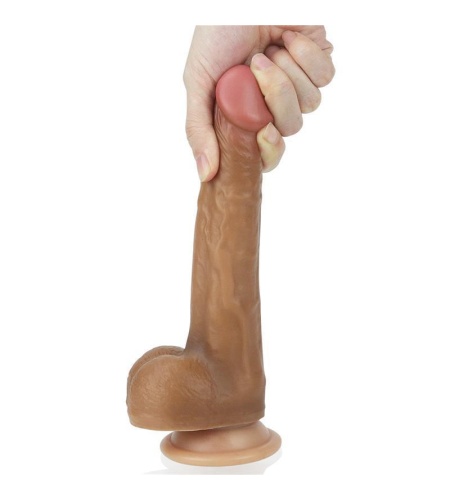 Dildo Nature 8 Silicona Líquida Marrón