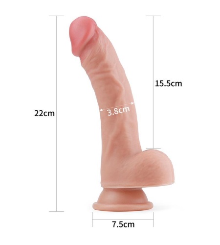 Dildo Nature 8 Silicona Líquida Natural