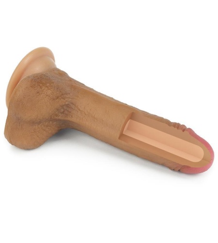 Dildo Nature 7 Silicona Líquida Marrón