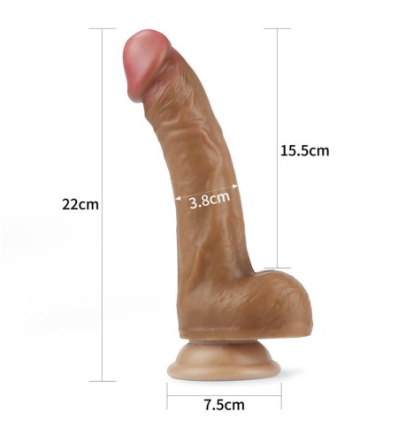 Dildo Nature 8 Silicona Líquida Marrón