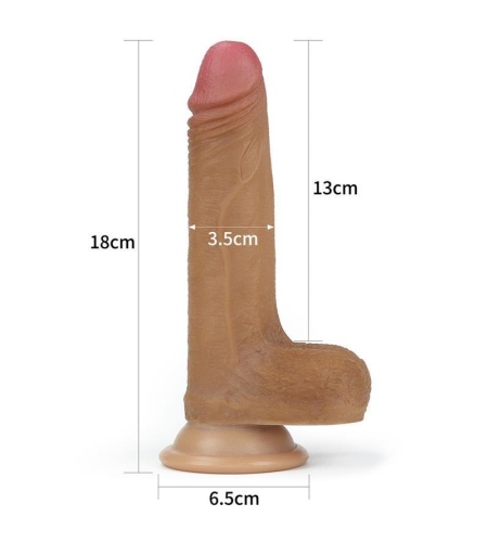 Dildo Nature 7 Silicona Líquida Marrón