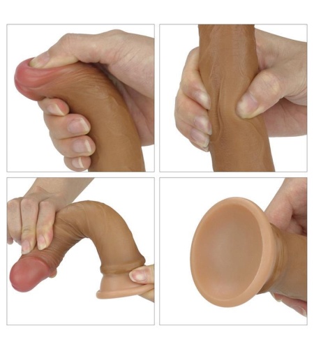 Dildo Nature 7 Silicona Líquida Marrón