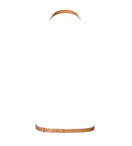 Arnes bdsm para mujer de cuero y metal