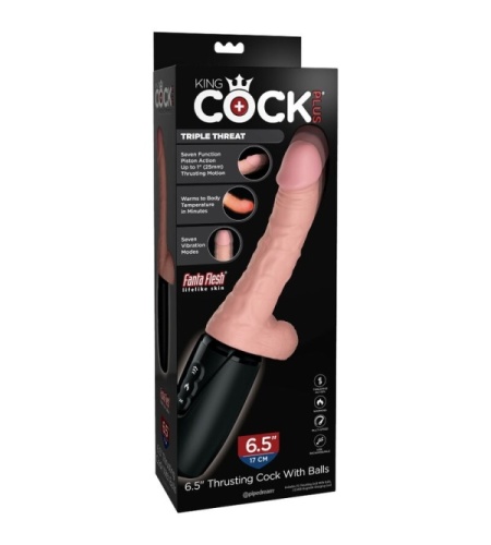 Vibrador King Cock Plus con empuje y calor
