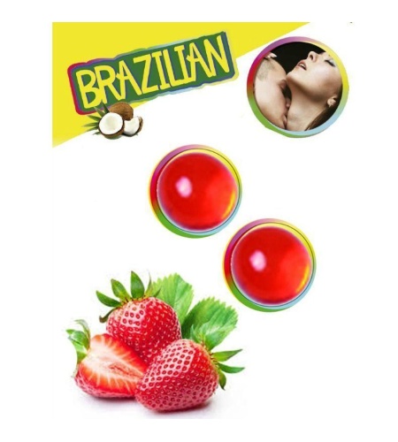 Bolas Brasileñas lubricantes de fresa