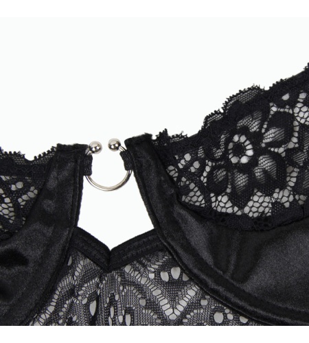  Corset Negro Con Cinturon Subblime ángulo 5