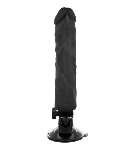 Pene Negro Vibrador ventosa y Mando 21cm