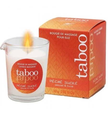 taboo vela de masaje para ella peche sucre aroma nectarina