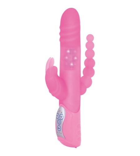 Rotador con Triple estimulación para vagina, ano y clitoris