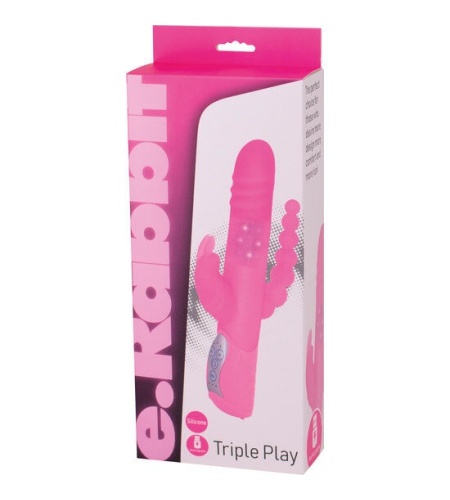 Vibrador con rotación y triple estimulación