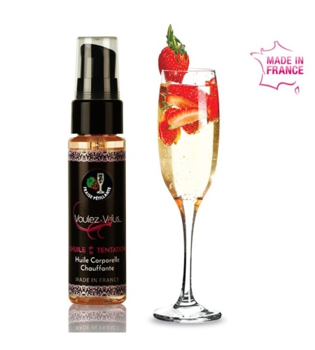 voulez-vous - aceite efecto calor - cava con fresas 35 ml