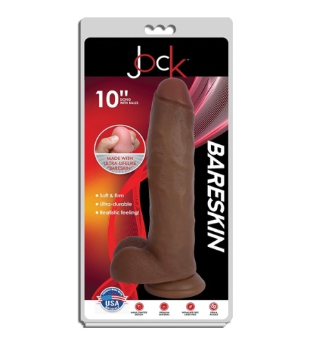 25 CM BARESKIN PENE REALISTICO CON TESTICULOS - COLOR OSCURO