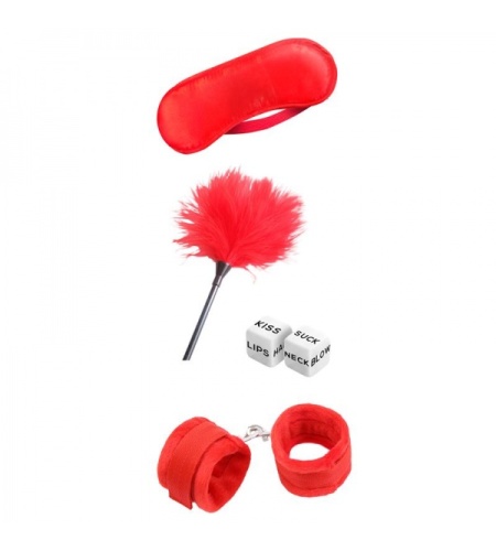 Kit Esposas Antifaz Pluma y Dados