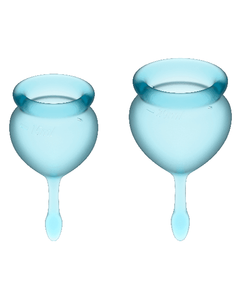 Copas Menstruales 15 y 20 ml Azul Claro