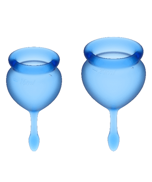 Copas Menstruales 15 y 20 ml Azul Intenso