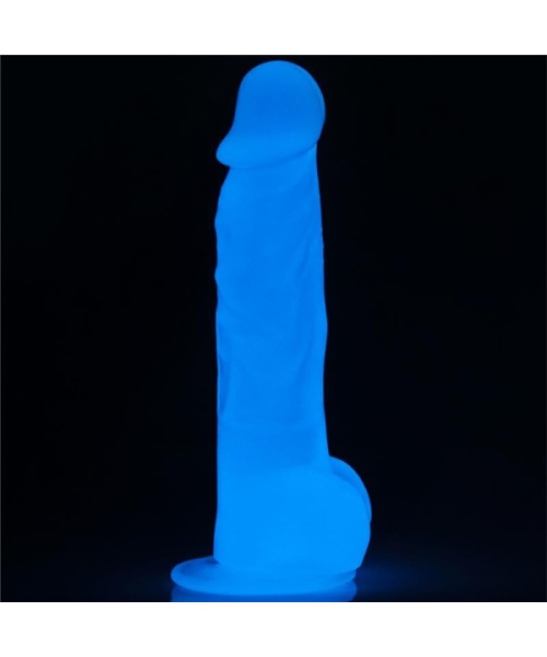 Consolador Fluorescente de color Azul 21 cm
